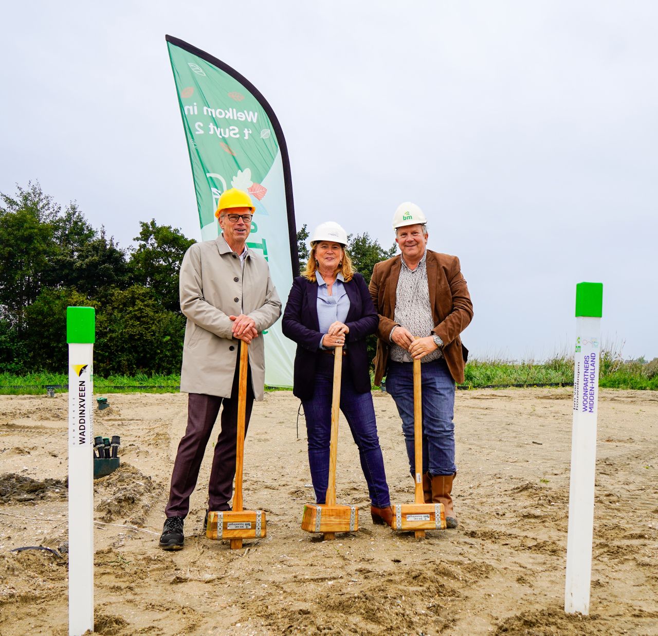 De bouw van woonwijk ’t Suyt 2 officieel van start in Waddinxveen